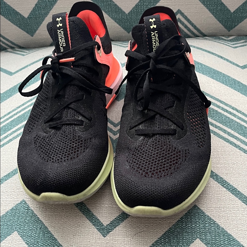 Under Armour Women's Black and Coral Athletic Shoes